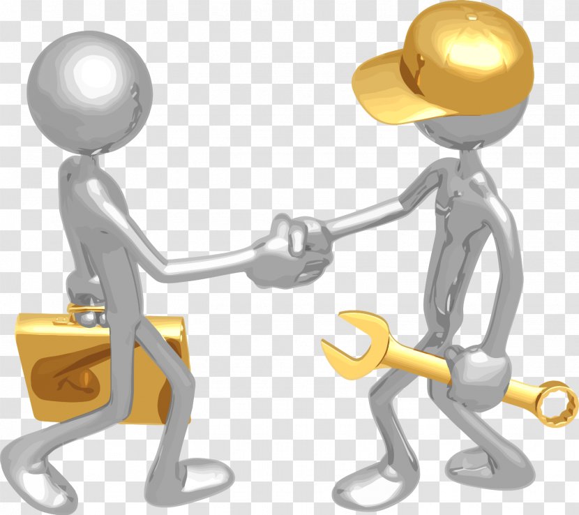 Business New Years Day - Machine - 3D Character Handshake Vector Material Transparent PNG