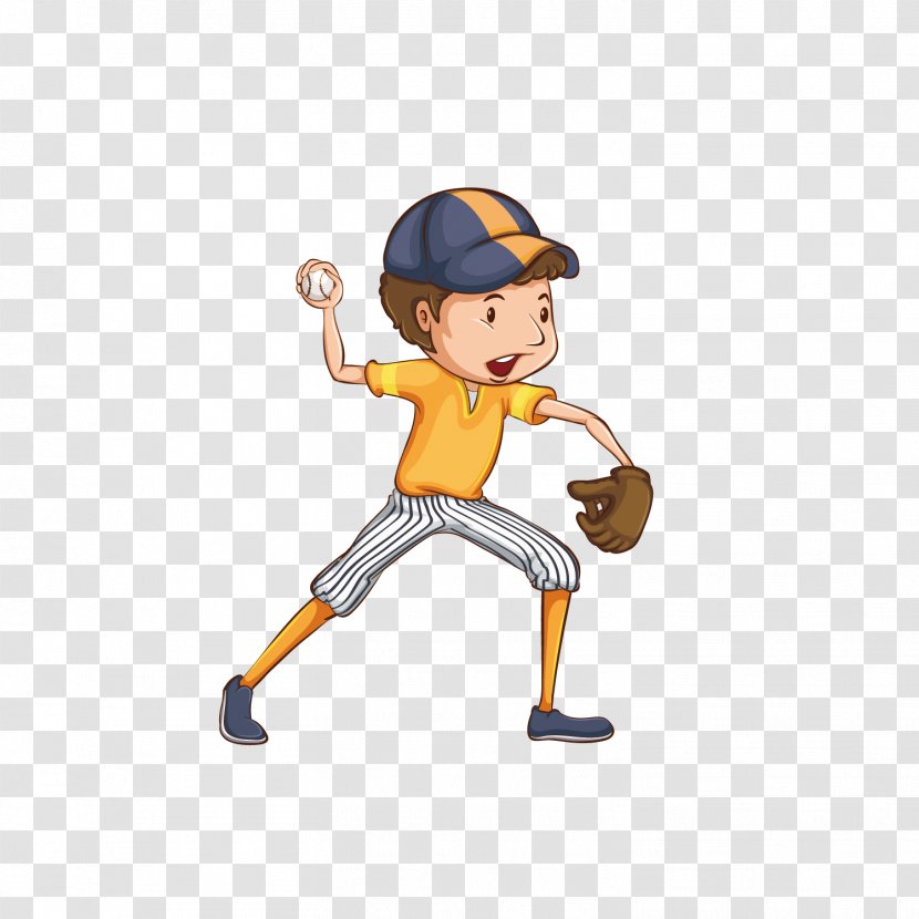 Cartoon Child Illustration - Team Sport - Vector Boy Baseball Transparent PNG