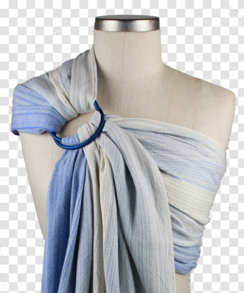 Weaving Blue Scarf Woven Fabric Silk - Party - Wind Cloth Transparent PNG