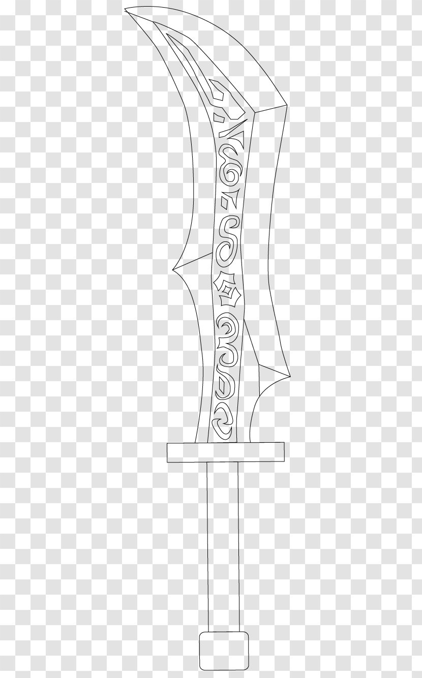 Line Art Font - Neck - Pattern Sword Transparent PNG