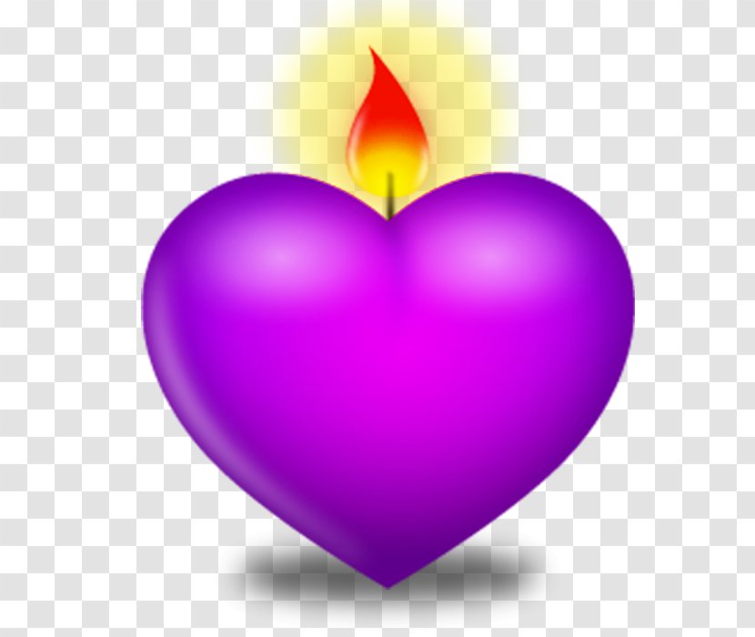 Heart Candle Light Combustion Flame - Frame - Burning Shaped Transparent PNG