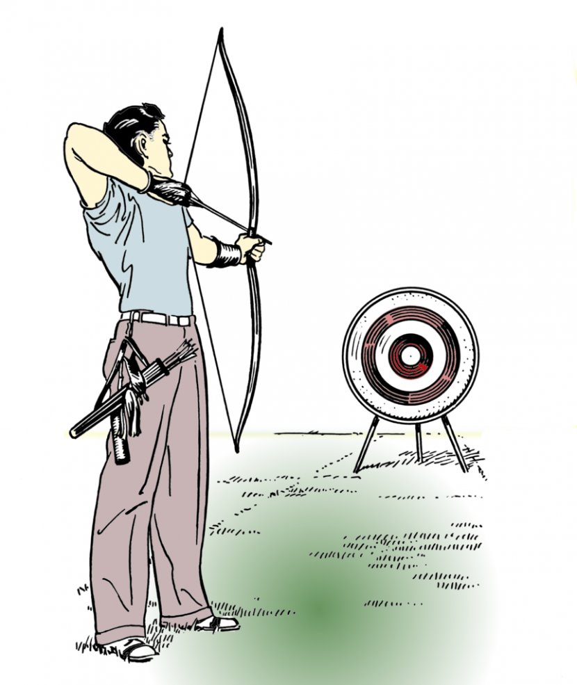 Archery Bow And Arrow Drawing Bowhunting - Shooting Transparent PNG