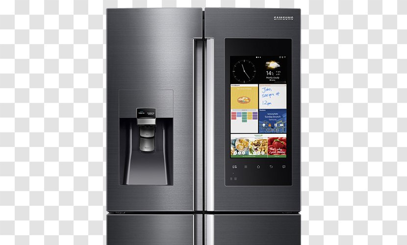 Internet Refrigerator Samsung Family Hub SRF671BFH2 Home Appliance - Major Transparent PNG
