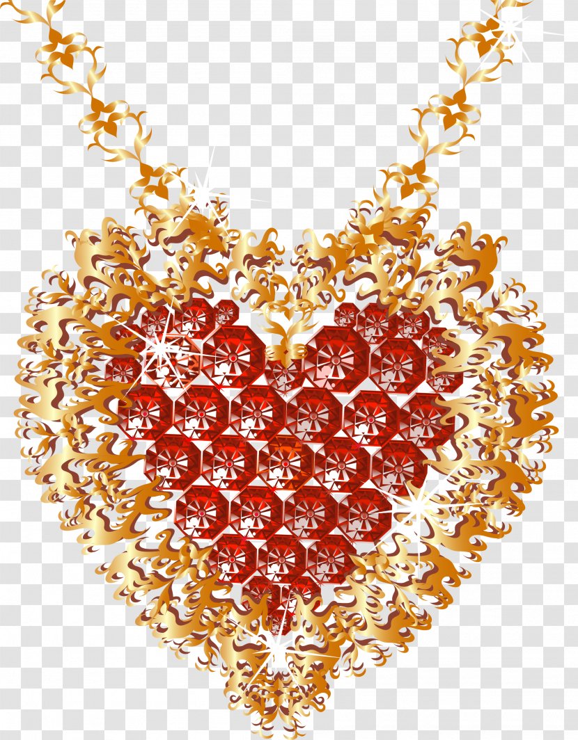 Jewellery Necklace Heart Diamond - Gemstone - Delicious Transparent PNG
