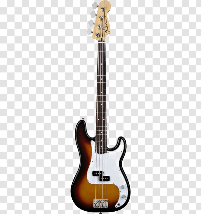 Fender Precision Bass Squier Guitar Sunburst Fingerboard - Watercolor Transparent PNG