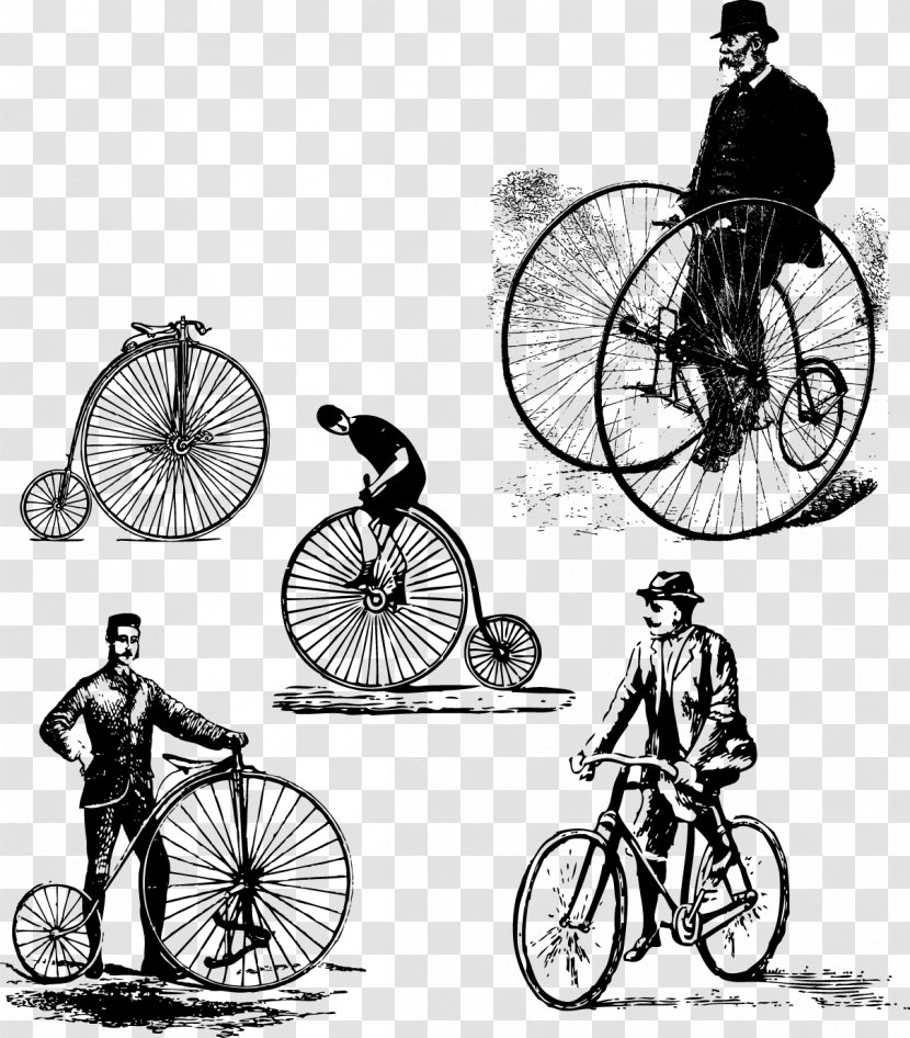 Bicycle Antique Vintage Clothing Clip Art - Sports Equipment Transparent PNG