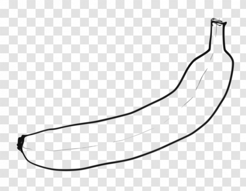 Line Art Banana Black And White Clip - Drawing Transparent PNG