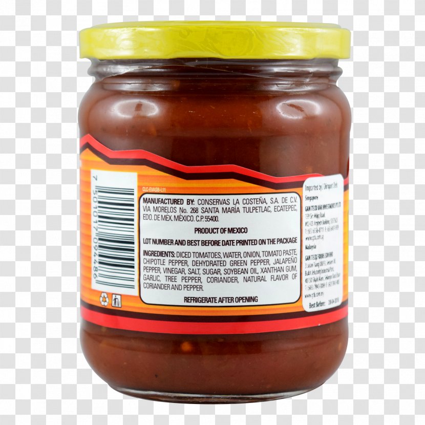 Salsa Nachos Chutney Dipping Sauce - Jar Transparent PNG