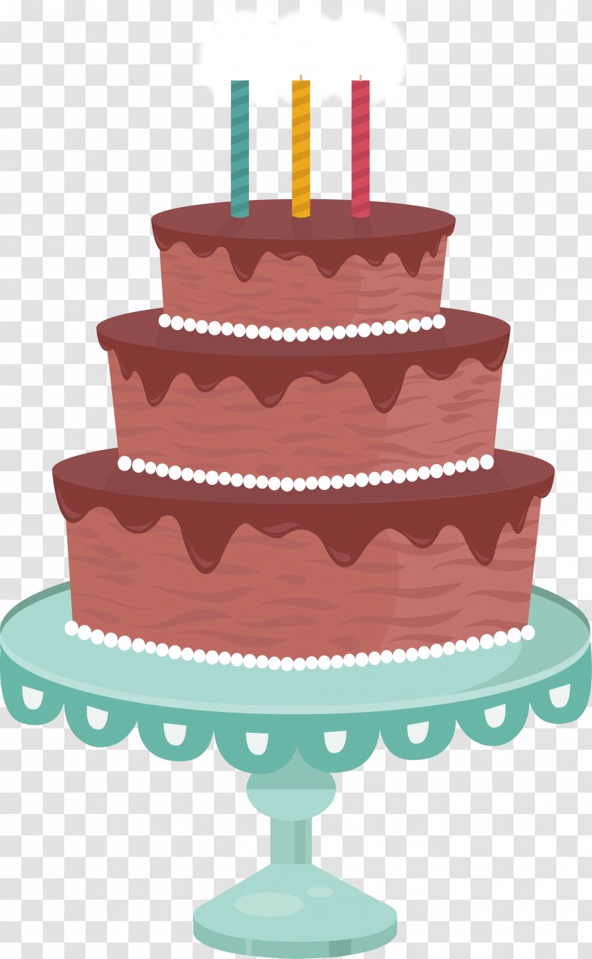 Chocolate Cake Layer Birthday Cream Wedding - Three Layers Of Transparent PNG