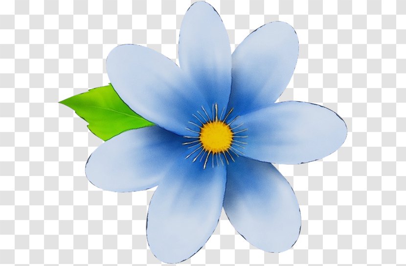 Blue Clip Art Flower Image - Yellow - Petal Transparent PNG