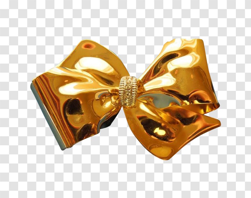 Metal Butterfly Gold 01504 2M - BOW TIE Transparent PNG