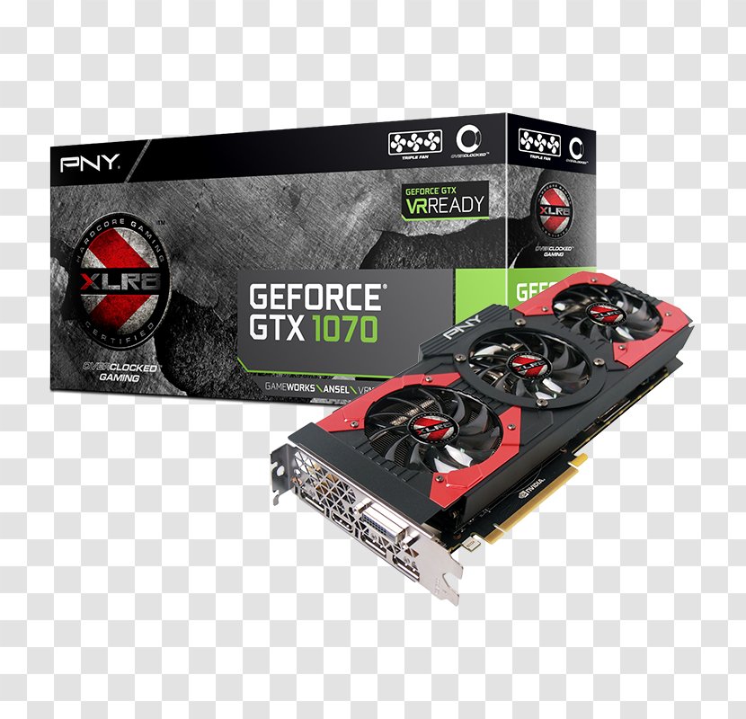 Graphics Cards & Video Adapters NVIDIA GeForce GTX 1070 PNY Technologies 英伟达精视GTX - Overclocking - Computer Transparent PNG