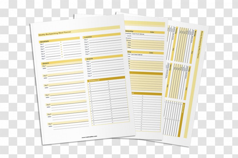 Paper Notebook - Yellow - Grocery List Transparent PNG