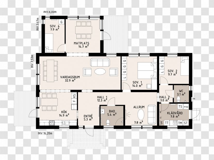 Floor Plan SmålandsVillan - Elevation - Bygga Hus Ljungby HouseHouse Transparent PNG