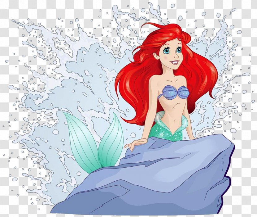 Ariel Disney Princess Party YouTube Mermaid - Watercolor Transparent PNG