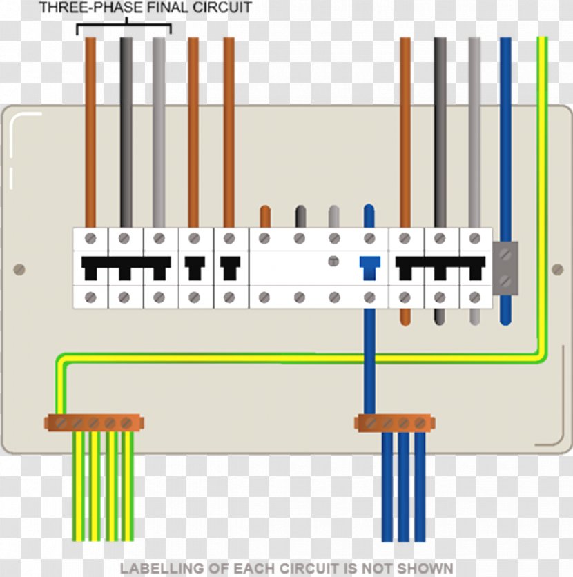 Wiring Diagram Electric Switchboard Electrical Wires & Cable Distribution Board Home - Electricity - Single-phase Power Transparent PNG