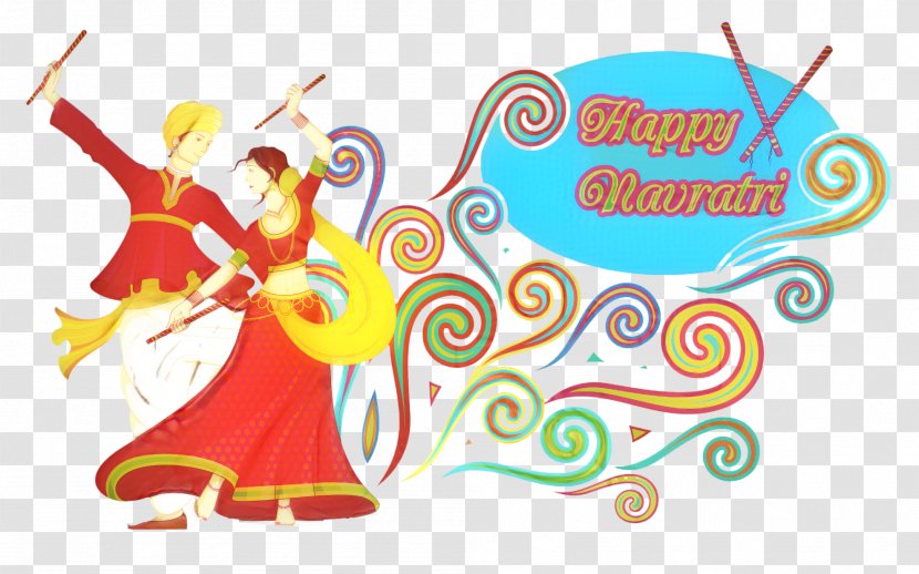 Festival Background - Navaratri - Folk Dance Cartoon Transparent PNG