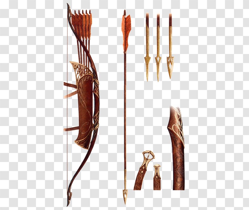 The Lord Of Rings Legolas Tauriel Bow And Arrow Quiver - Sports Equipment Transparent PNG