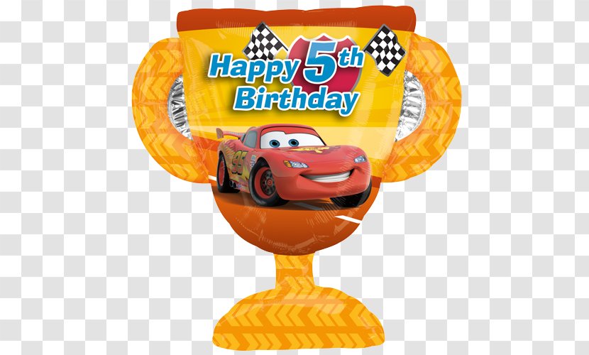 Mylar Balloon Birthday Lightning McQueen Party - Cars - World Cup Trophy Transparent PNG