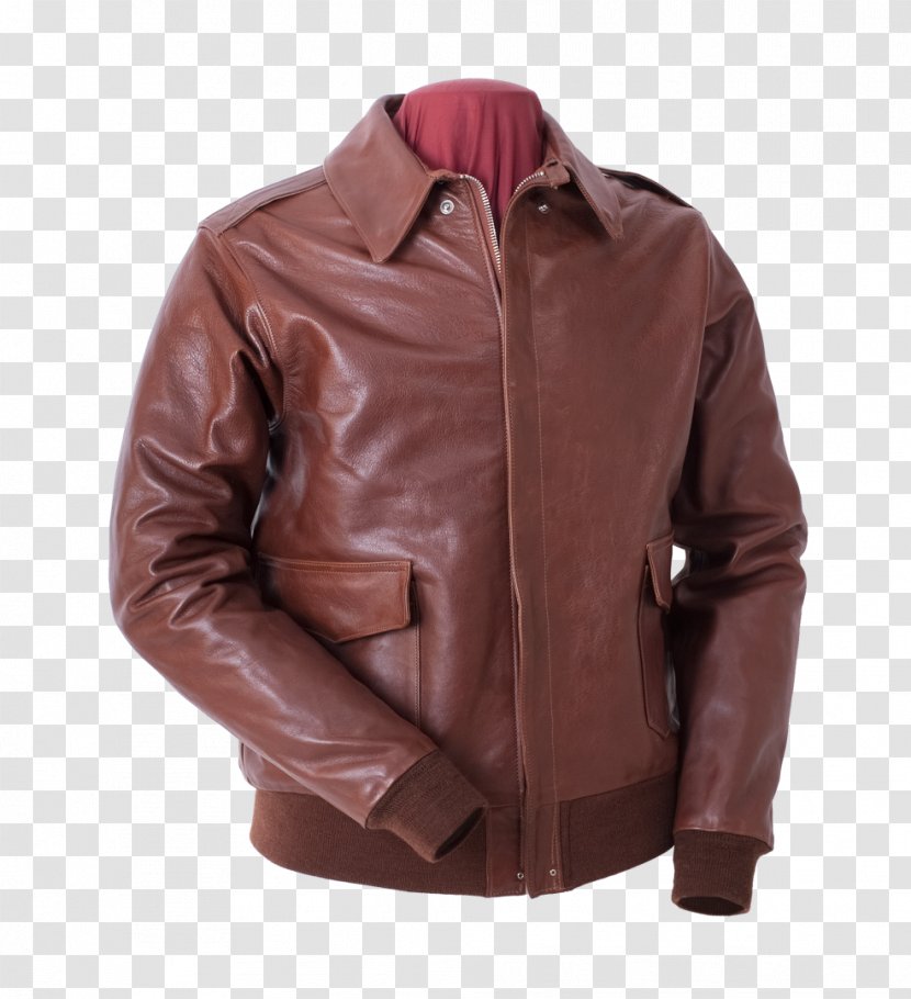 Leather Jacket A-2 Flight - Coat - Solid Transparent PNG