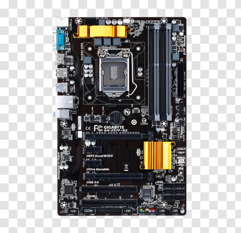 Motherboard Intel LGA 1150 Gigabyte Technology GA-Z97P-D3 - Atx - 1155 Transparent PNG