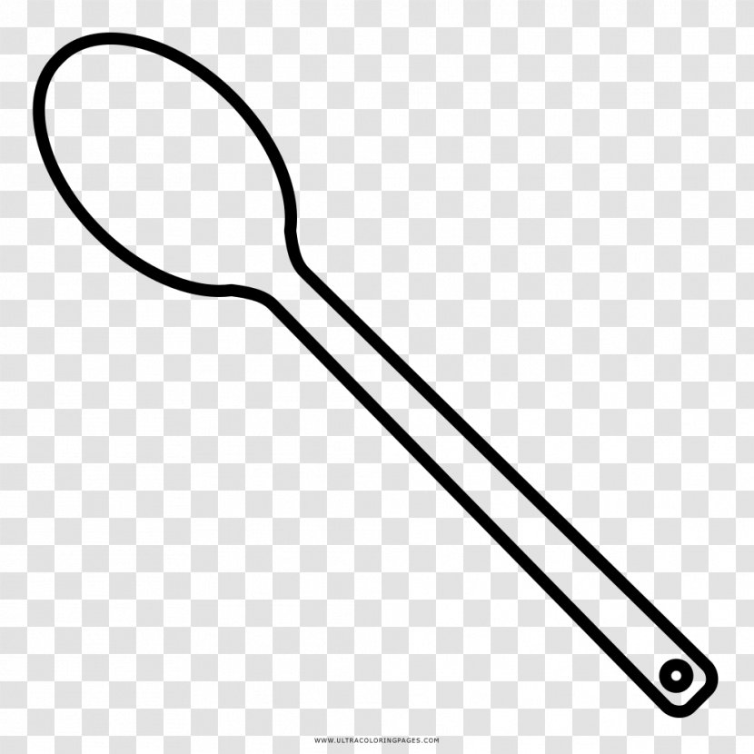 Drawing Coloring Book Spoon Sketch - Silhouette - Tijeras Transparent PNG