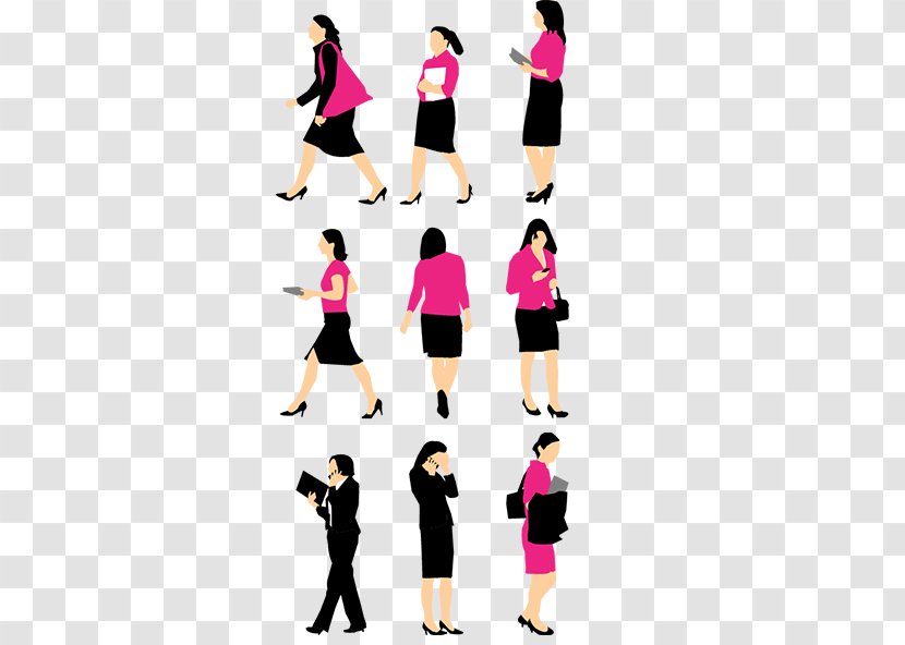 Businessperson Silhouette Woman - Flower - Pink Business Women Transparent PNG