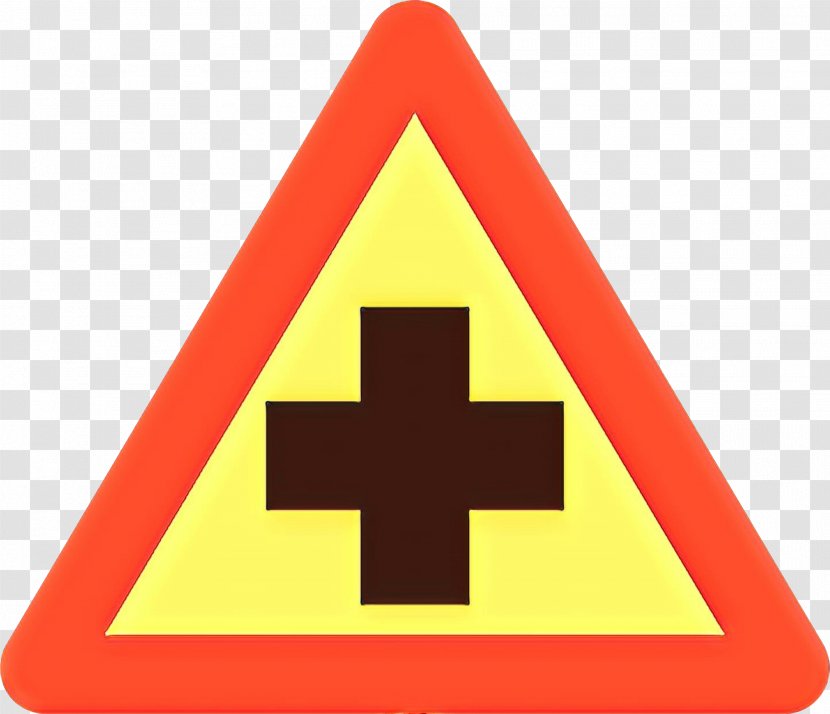 Sign Line Traffic Triangle Signage - Cartoon - Symbol Transparent PNG