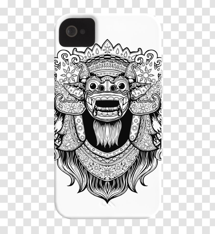 Balinese Art Barong Drawing Rangda - Mask Transparent PNG