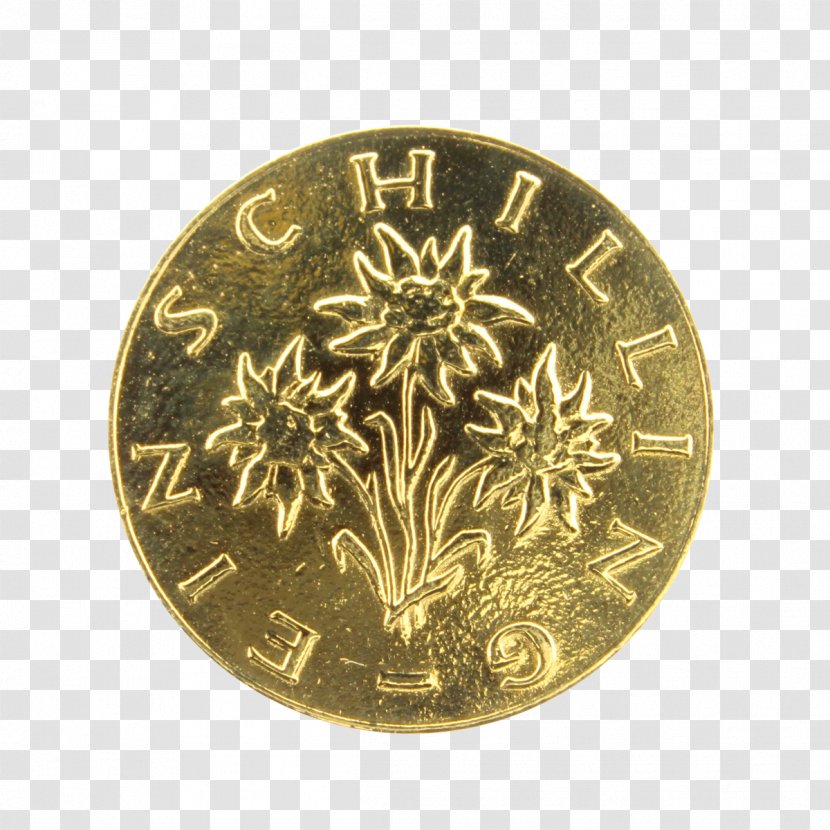 Gold Coin Austrian Schilling Shilling - Metal - Plaque Transparent PNG