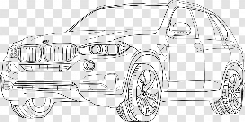 BMW X5 Car Sport Utility Vehicle Bumper - Automotive Design - Lines Transparent PNG