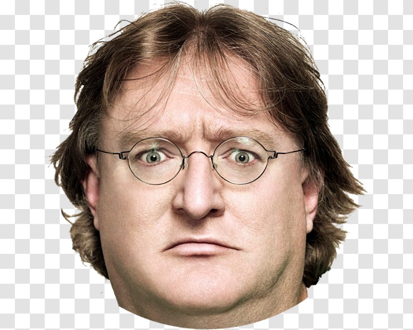 Gabe Newell Half-Life 2 Team Fortress Dota - Eye - Gaben Face Transparent PNG