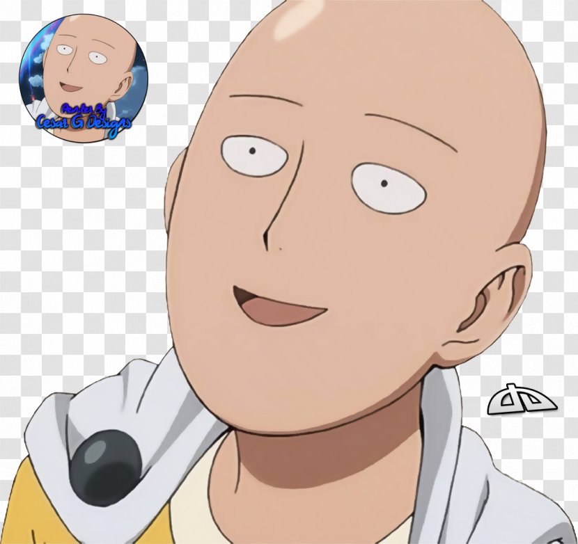 Cuphead One Punch Man Saitama Character - Watercolor Transparent PNG