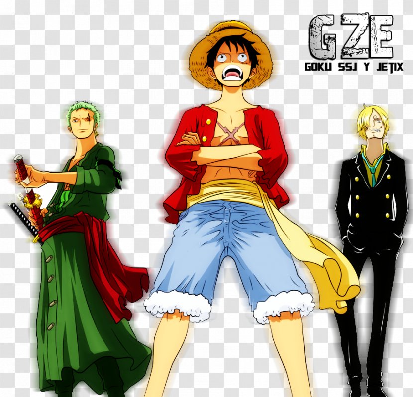 Monkey D. Luffy Roronoa Zoro Vinsmoke Sanji Nami Tony Chopper - Watercolor - One Piece Transparent PNG