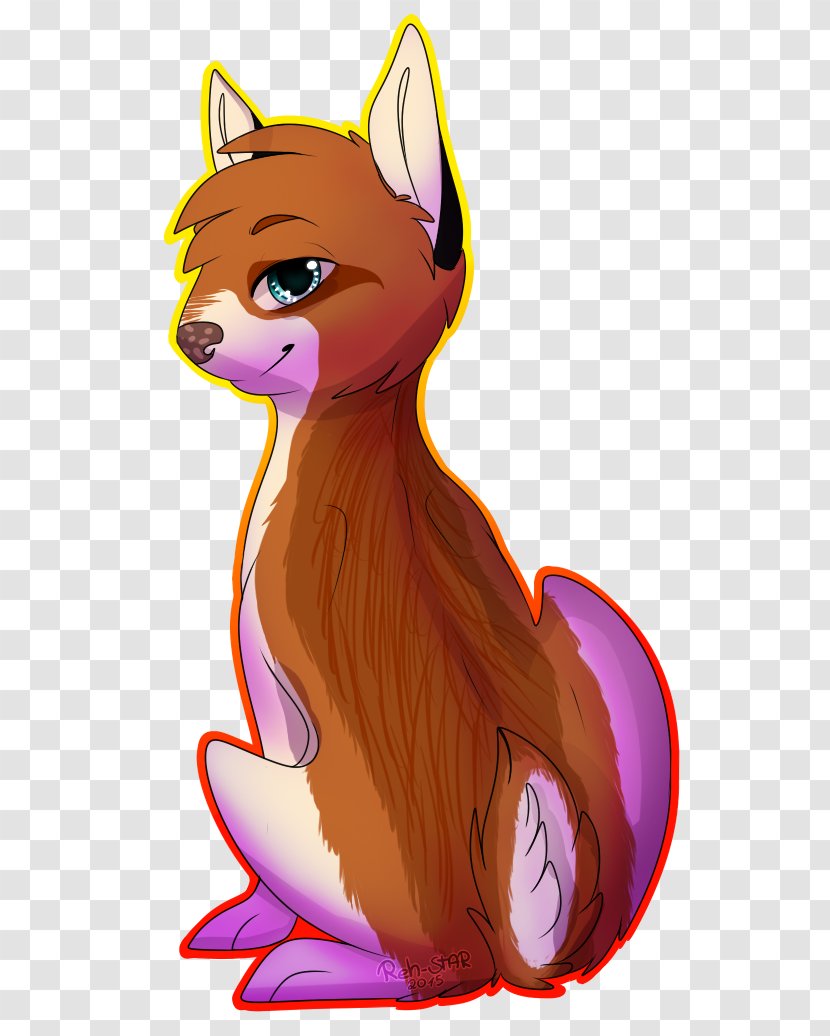 Whiskers Red Fox Cat Horse Illustration - Cartoon Transparent PNG
