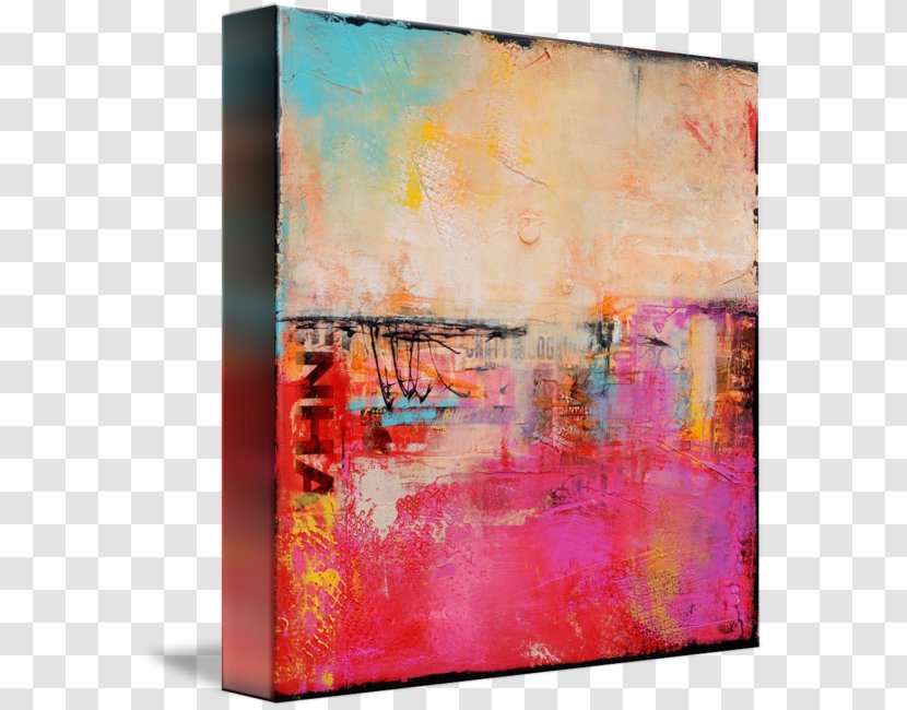 Modern Art Acrylic Paint Painting Abstract Gallery Wrap Transparent PNG