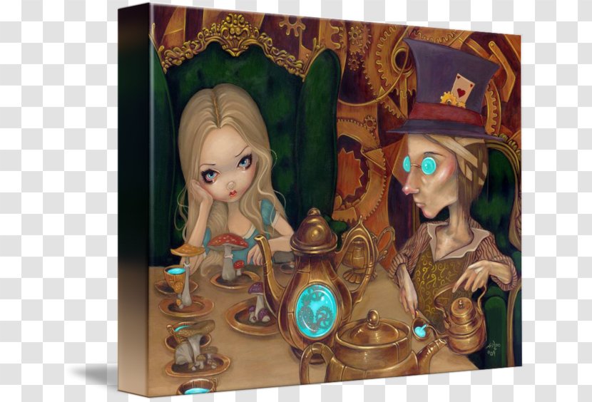 Alice In Wonderland Mad Hatter Steampunk Art Canvas Transparent PNG