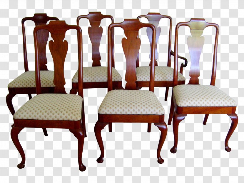 Dining Room Table Chair Queen Anne Style Furniture - Upholstery Transparent PNG