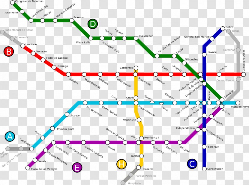 Buenos Aires Underground Rapid Transit Line B D - Triangle - Transport Transparent PNG