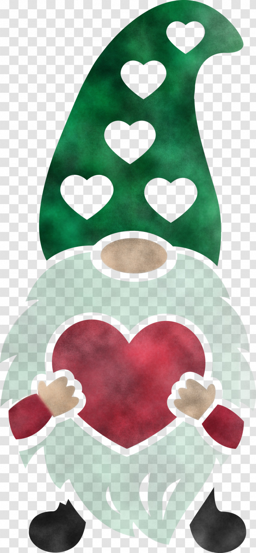 Gnome Loving Red Heart Transparent PNG