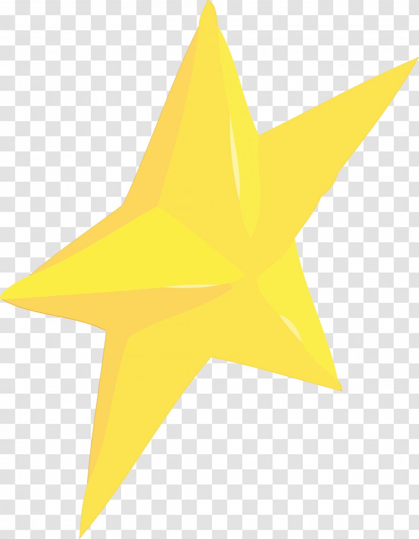 Yellow Star Astronomical Object - Watercolor Transparent PNG