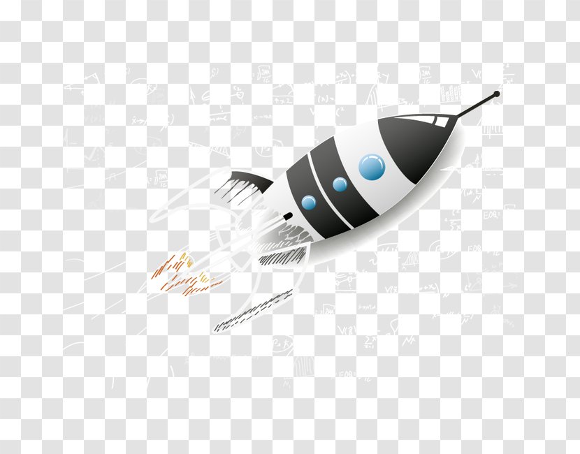 Rocket Launch - Spacecraft - Creative Black And White Transparent PNG