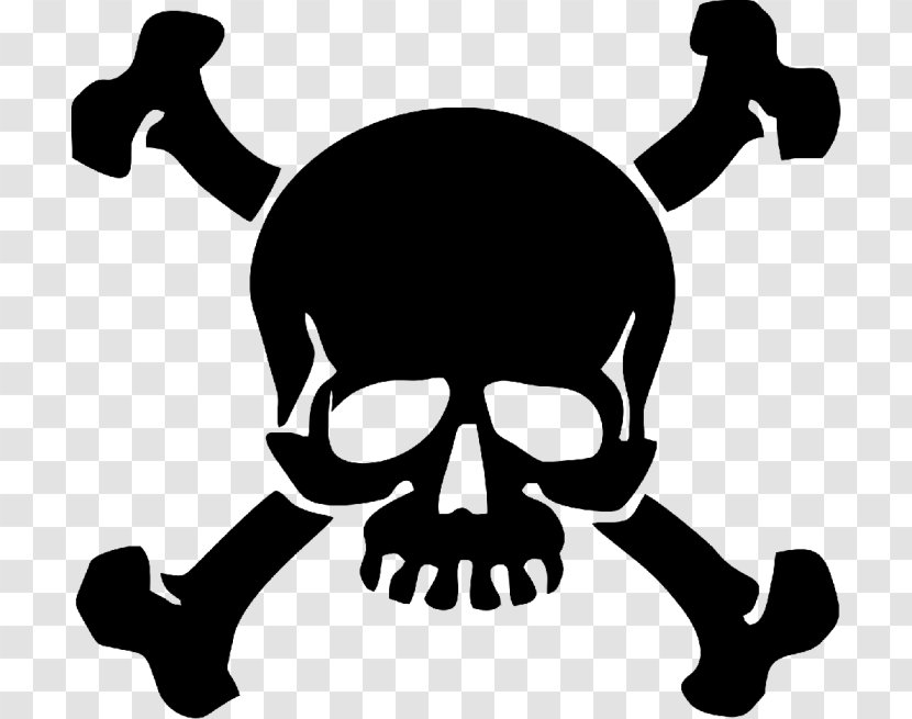 Skull And Bones Crossbones Decal Human Symbolism - Piracy Transparent PNG