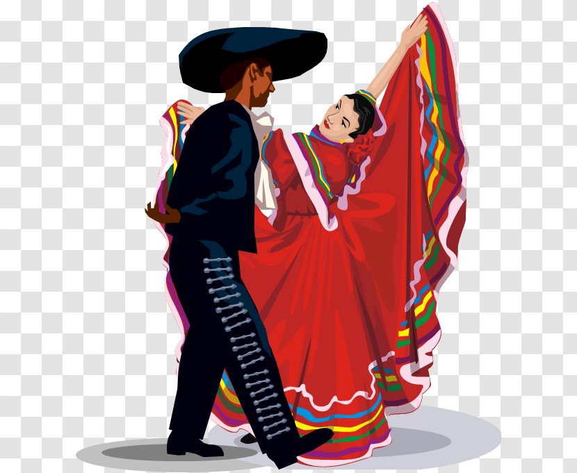 Folk Dance Of Mexico Baile Folklorico - Dress Transparent PNG
