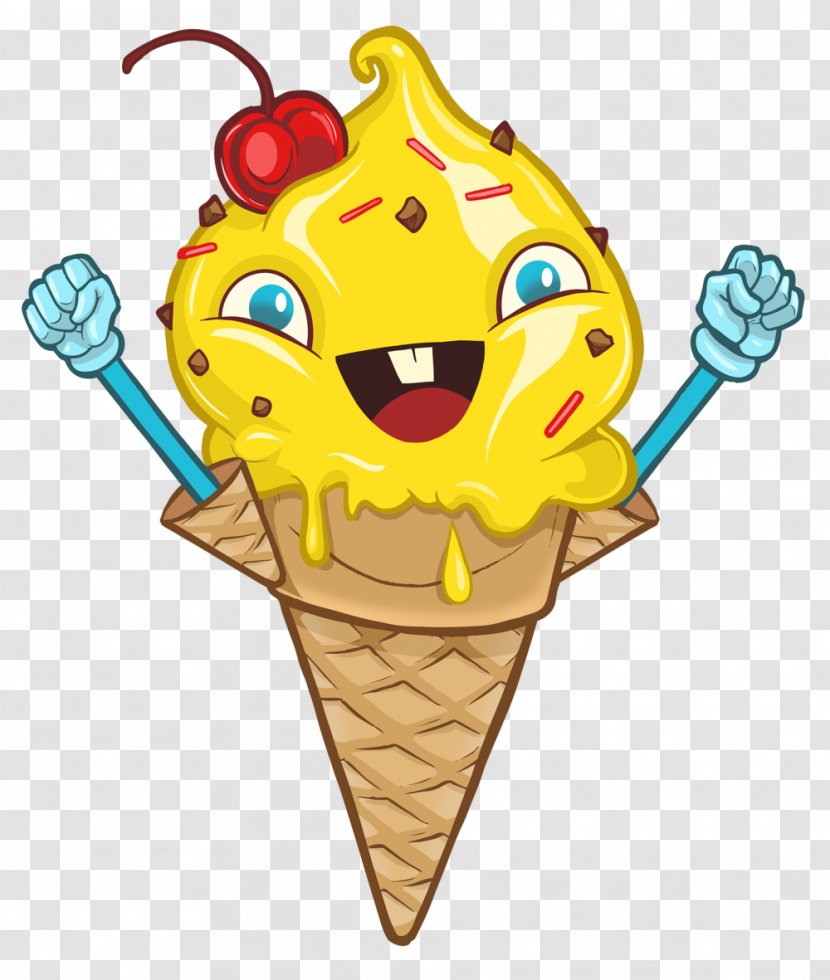 Ice Cream Cone Background - Food - Dessert Transparent PNG