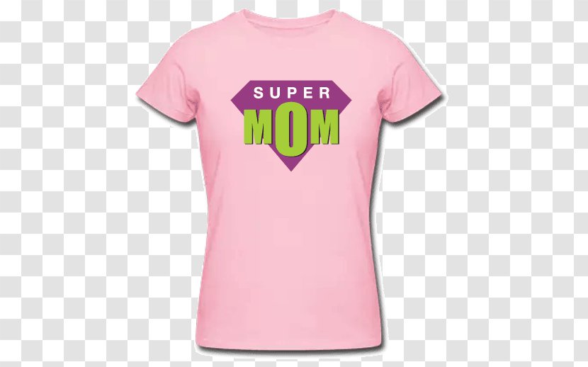 Printed T-shirt Sleeve Top - Brand - Super Mom Transparent PNG
