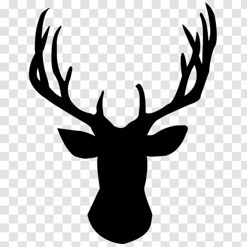 White-tailed Deer Reindeer Silhouette Clip Art - Mule - Head Pic Transparent PNG
