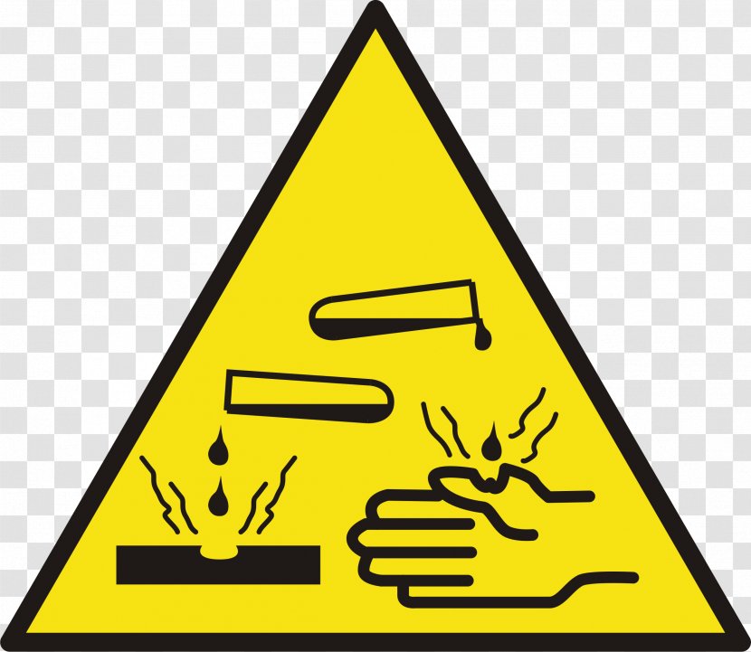 Sticker Hazard Symbol Label Corrosive Substance Decal - Advertencia Transparent PNG