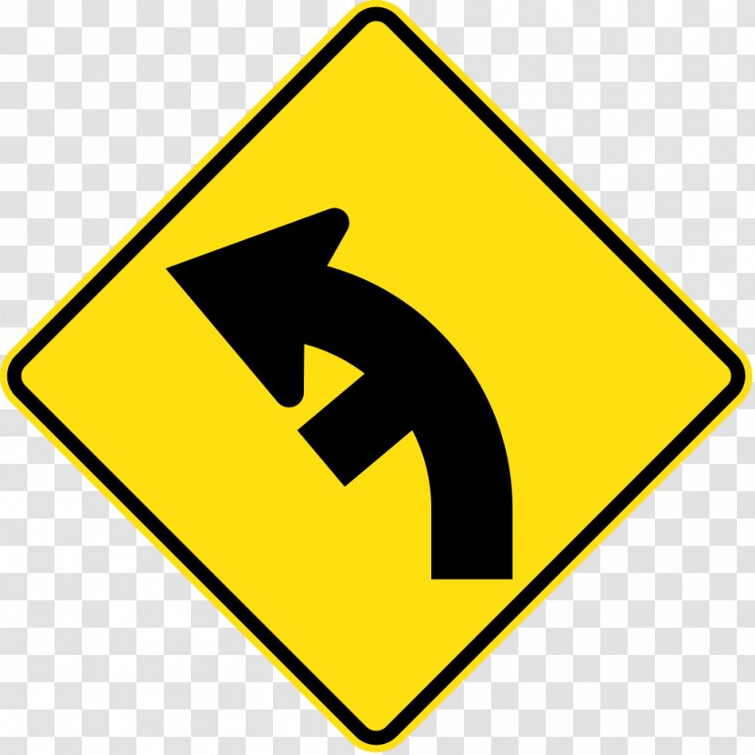 Road Curve Traffic Sign Arrow - Text - Creative Transparent PNG