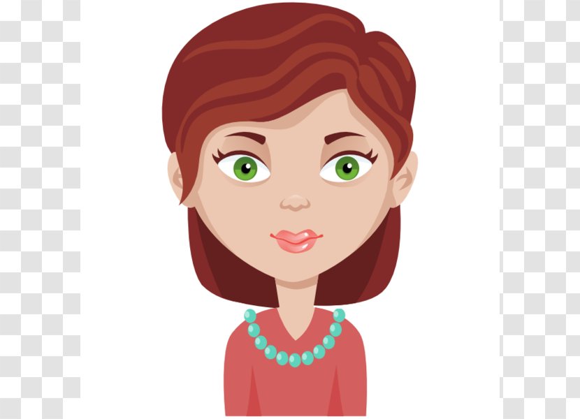 Cartoon Female Avatar Clip Art - Watercolor Transparent PNG